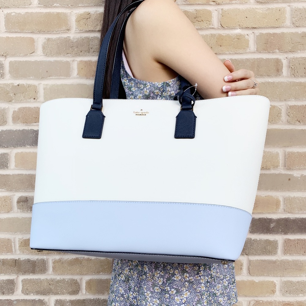 Kate Spade Harmony large tote beige purple - Picture 5 of 5